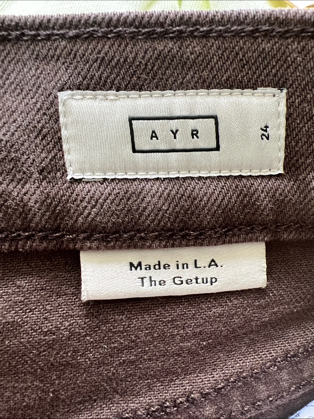 AYR Women's The Getup Barrel Leg Denim Jeans in Cigar Brown Size 24 measures 14โ - Picture 8 of 9